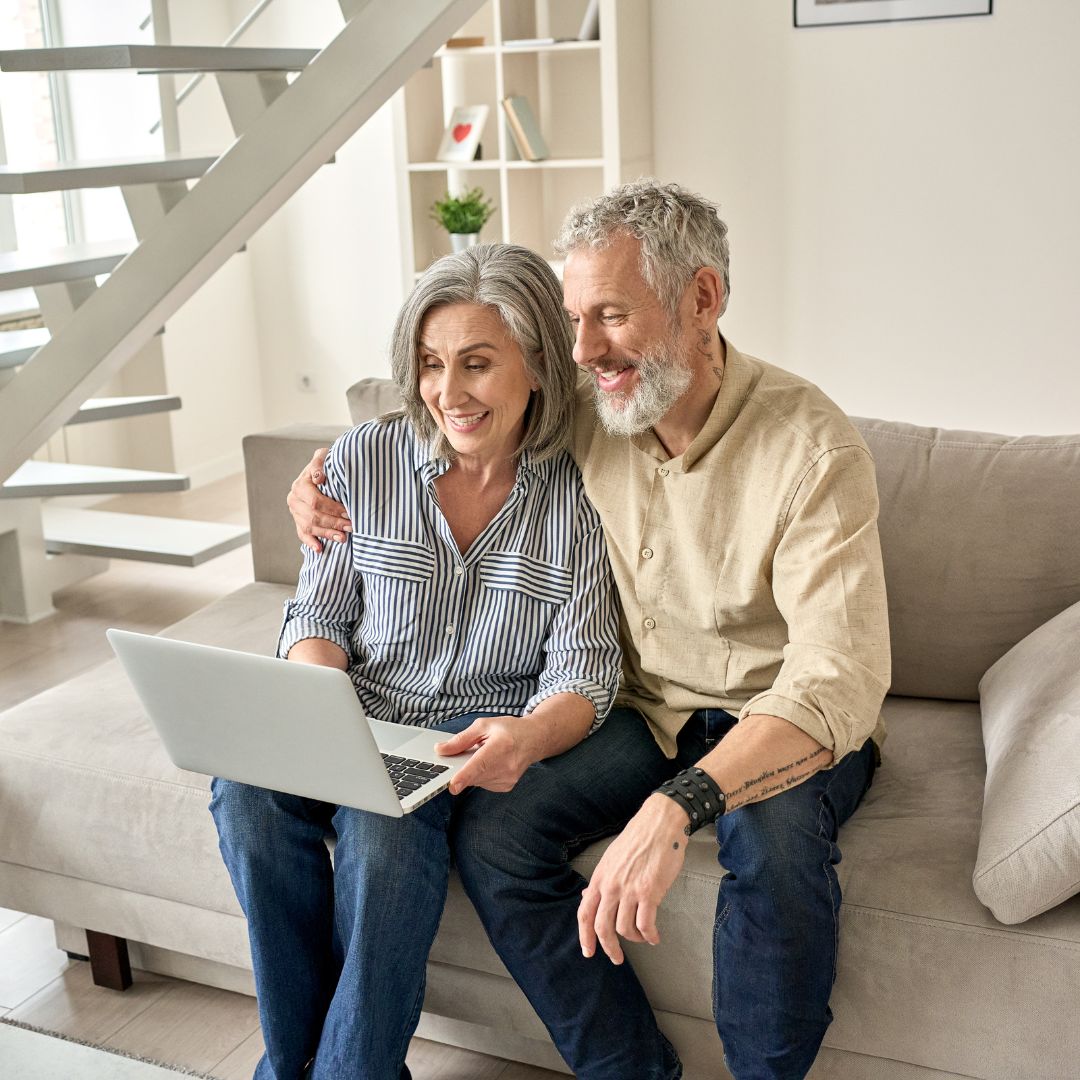 An older couple ordering a CPAP machine online